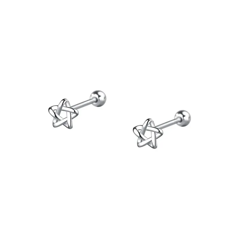 KiNGZiT Sterling Silver S999 Stud Earrings Women's-0