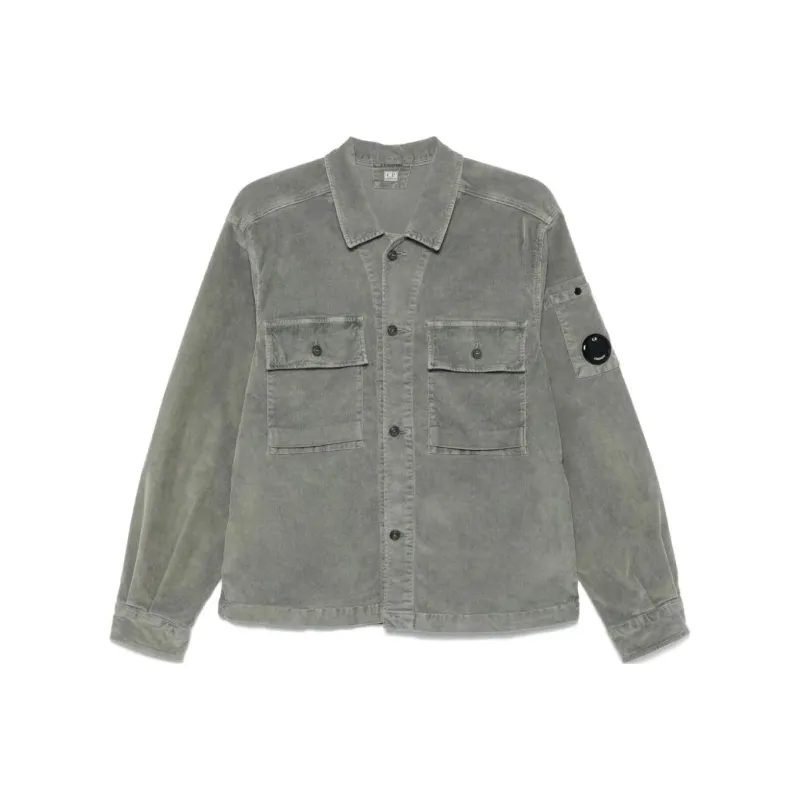 C.P.Company Lens Detailed Corduroy Overshirt-0