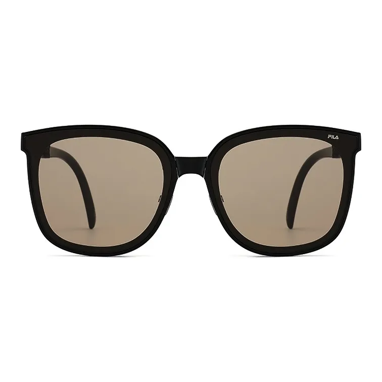 FILA TR/Memory Plastic Cat Eye Sunglasses Unisex Black, Caramel, Milk Tea Gray-13