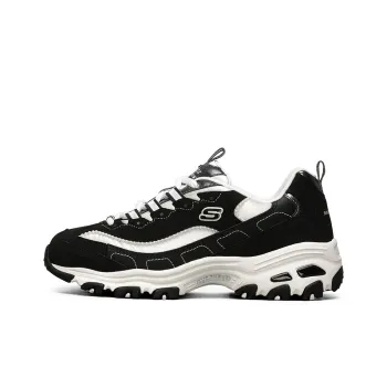 Skechers D Lites 1.0 Low Chunky Shoes Black Women's
