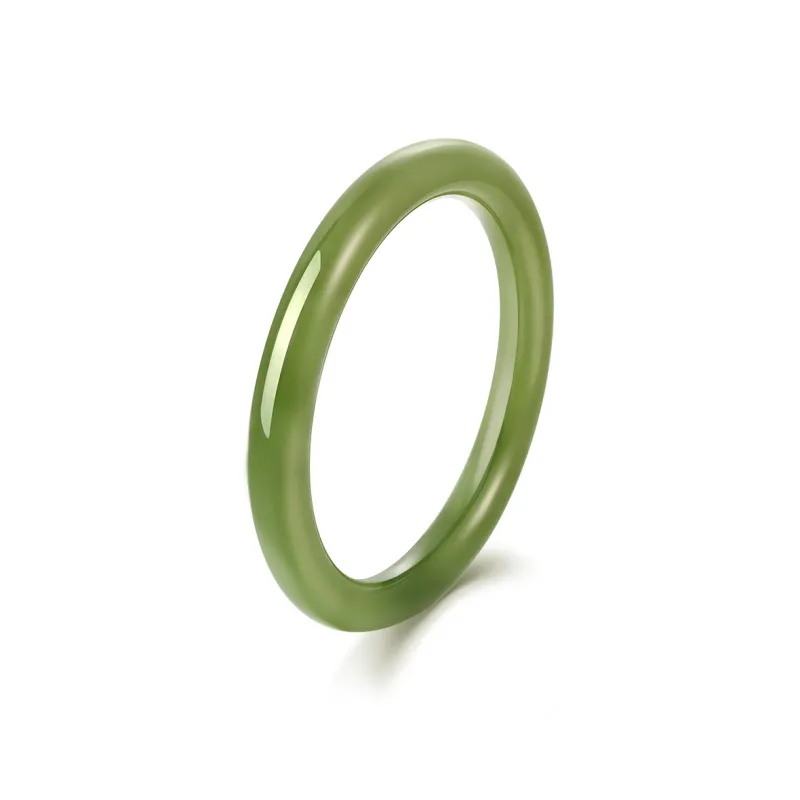Mokinggran Hetian Jade Bangles Pale Greenish White Jade Women's-6