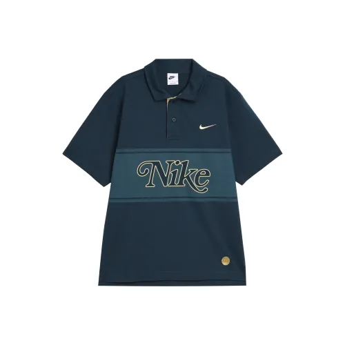 Nike Sportswear Polo Shirt Men's Military Arsenal Deep Sea Blue