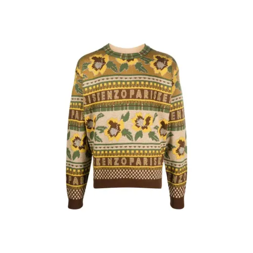 KENZO Fair Isle Intarsia Knit Long Sleeved Jumper