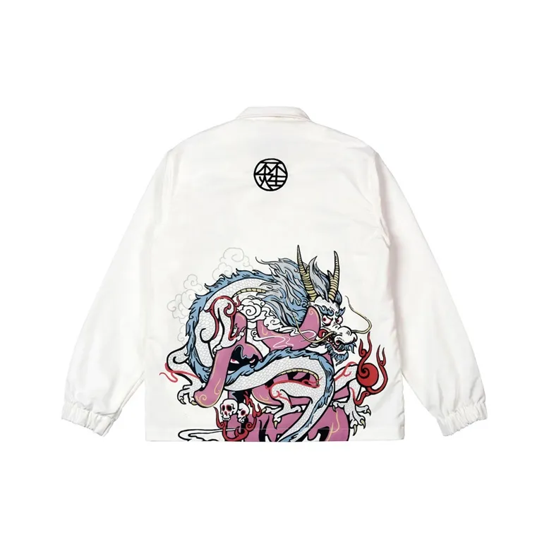 WOOKONG Coach Jacket Unisex White-0