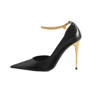 TF Flared Heel High Heels Women's Black
