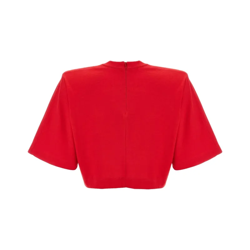 PINKO Short sleeve Cropped Top-1