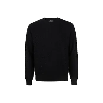 EMPORIO ARMANI Drop Shoulder 3D Knitted Jumper