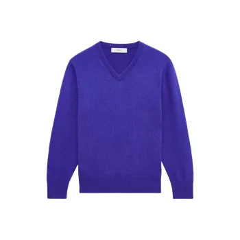 PRINGLE OF SCOTLAND SS24 Cashmere Sweater Men's Cobalt Blue
