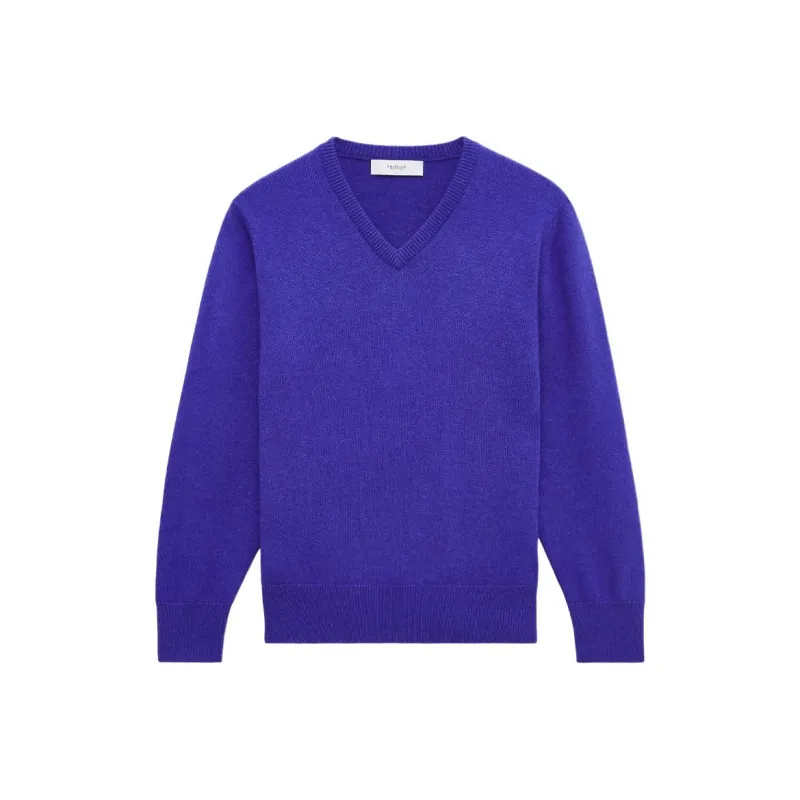 PRINGLE OF SCOTLAND SS24 Cashmere Sweater Men's Cobalt Blue-0