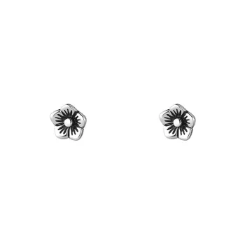 Rhymes S999 Fine Silver Stud Earrings Women's