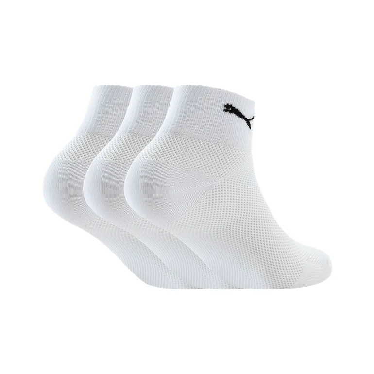 PUMA QUARTER Ankle Socks Unisex 3 Pack White-1