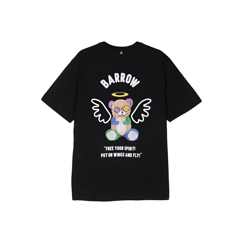 Barrow Logo flocked T shirt-1