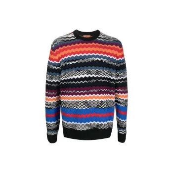 MISSONI Zigzag Woven Crewneck Knitted Jumper