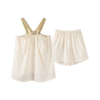 XIAFENYAN Pajama Set Women's Beige