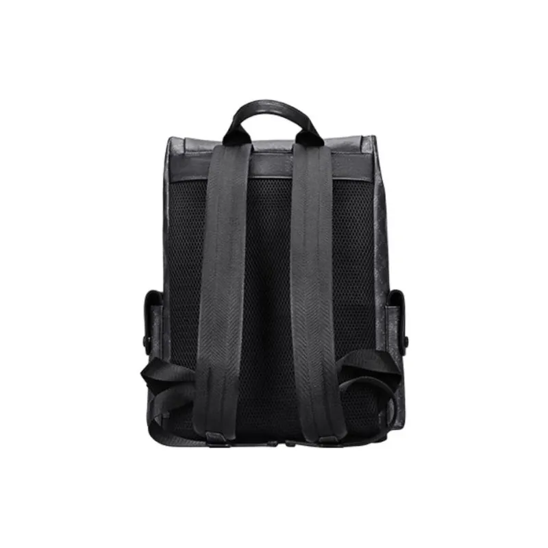 VIHUS PVC Backpack Laptop Bag Men's Black-3