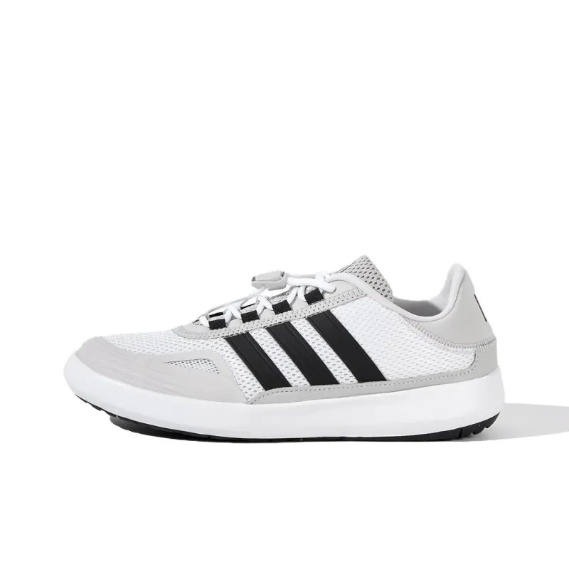 Adidas ROAMBOAT Cushioning Slip Resistant Low Top Running Shoes Unisex White Black-0