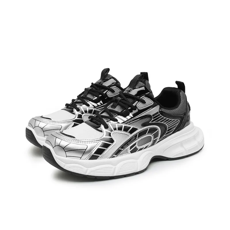 JEANSWEST Rattlesnake Collection Slip Resistant Low Top Chunky Sneakers Unisex-9