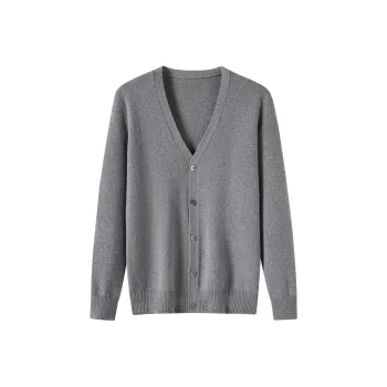 H YXIANG Cashmere Sweater Men's