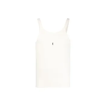 SAINT LAURENT Cassandre Sleeveless Tank Top