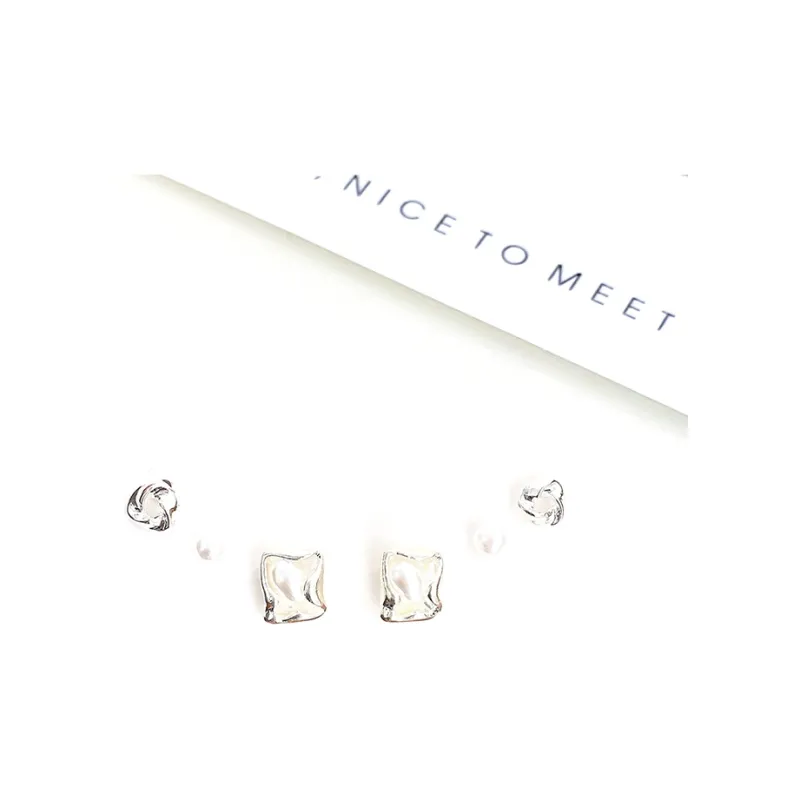 Welcome To The Treasure Alloy Stud Earrings Unisex-2