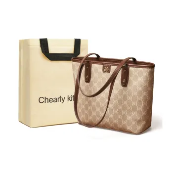 Chearly Kitity Pvc Shoulder Bag Women's Coffee Brown