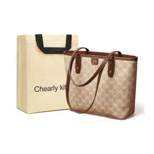 Chearly Kitity Pvc Shoulder Bag Women's Coffee Brown