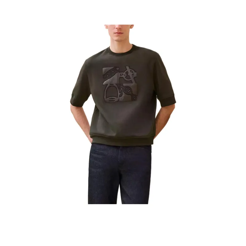 HERMES T Shirts Men Gray-0