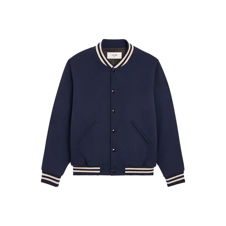 CELINE Loose Varsity Style Jacket In Wool-0