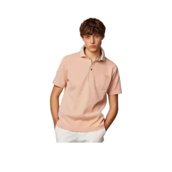 JOSEPH ABBOUD Polo Shirt Unisex Peach Pink