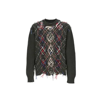Maison Margiela x PENDLETON FW23 Sweater Unisex Dark Green Stained Walnut