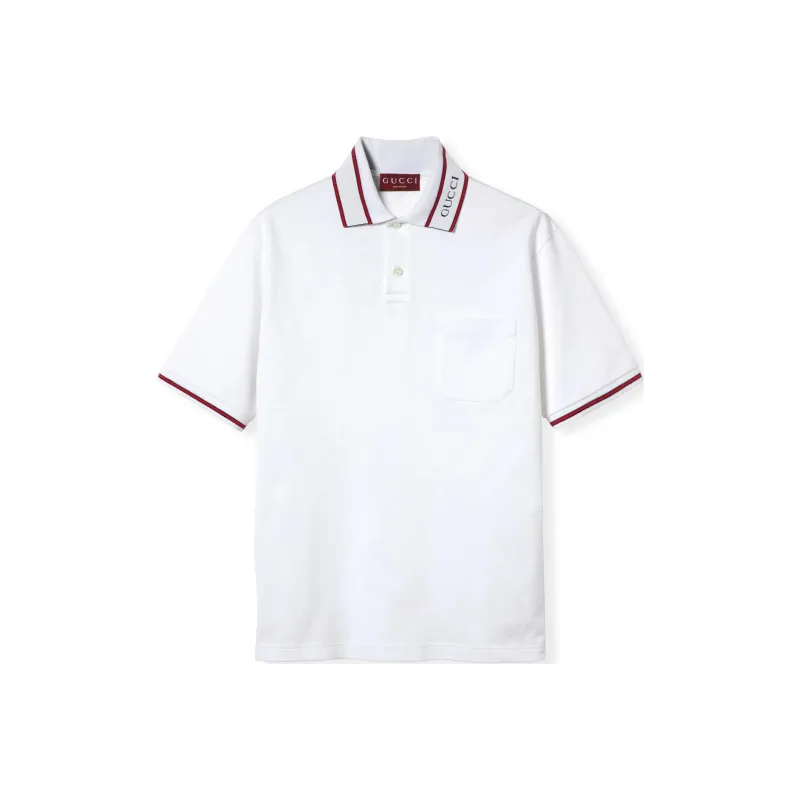 GUCCI Logo Detailed Polo Shirt-0