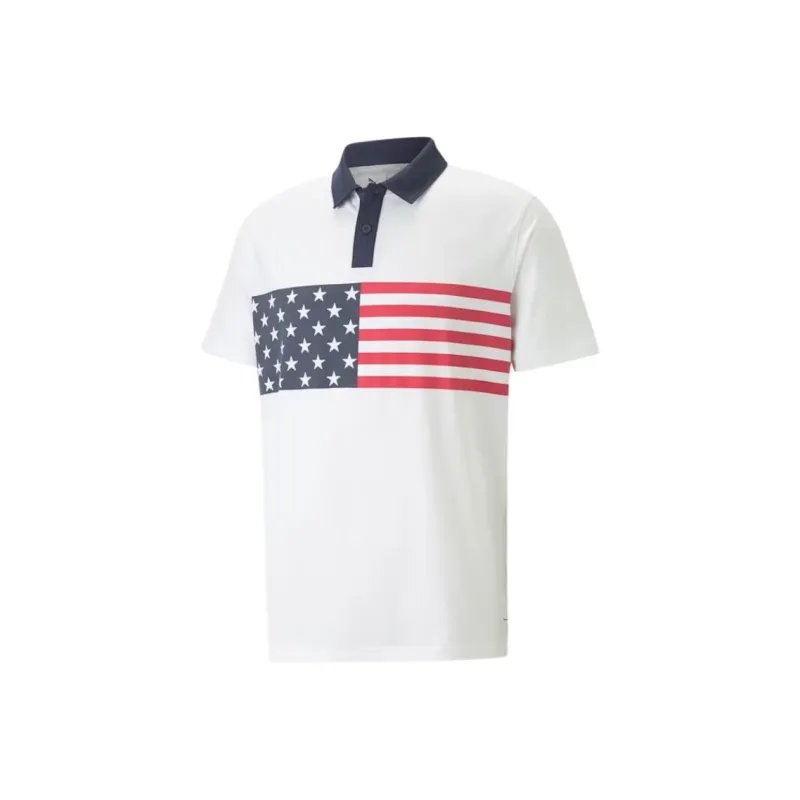 PUMA Polo De Golf PUMA X Volition Flag Stripe Para Hombre-0