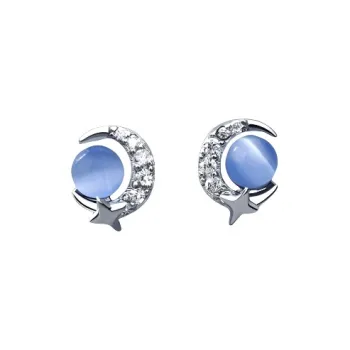 Universe Search S925 Silver Stud Earrings Women's