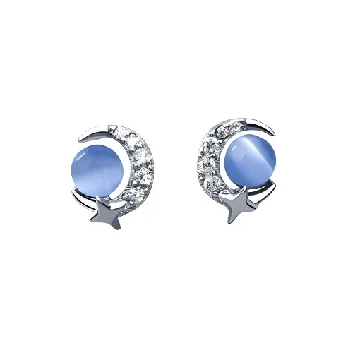 Universe Search S925 Silver Stud Earrings Women's