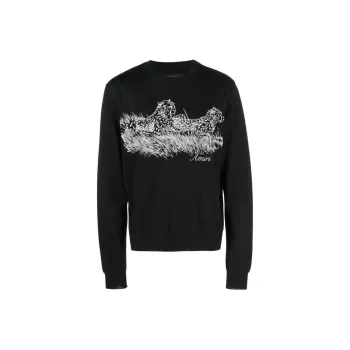 AMIRI Cheetah Logo Crew