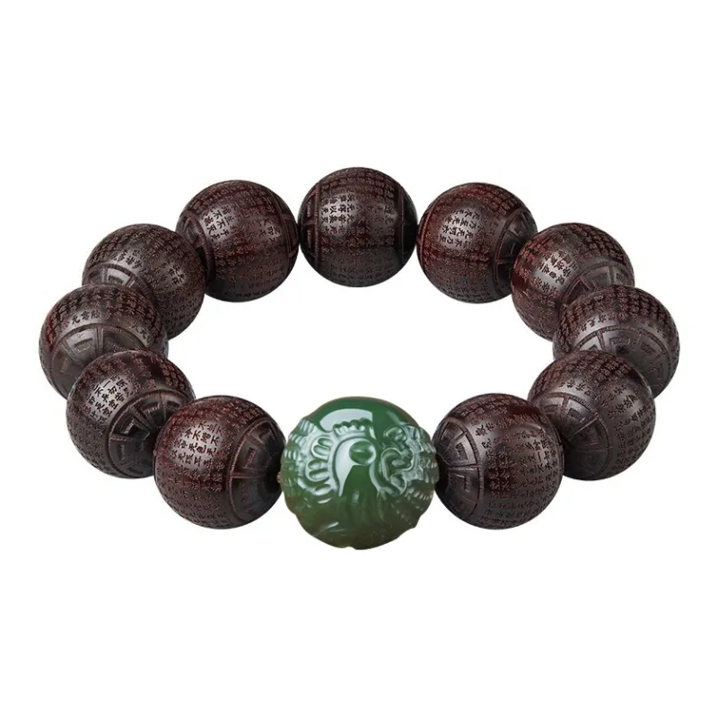 Yi Mingju Small Leaf Red Sandalwood Bracelets Men's-14