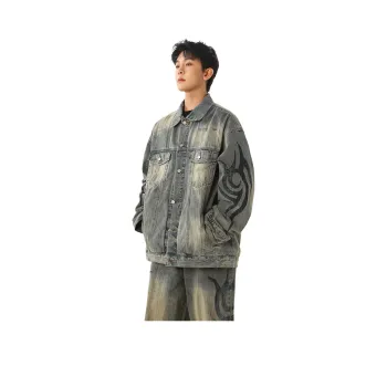 PANDA ADEVIL Denim Jacket Unisex Vintage Blue