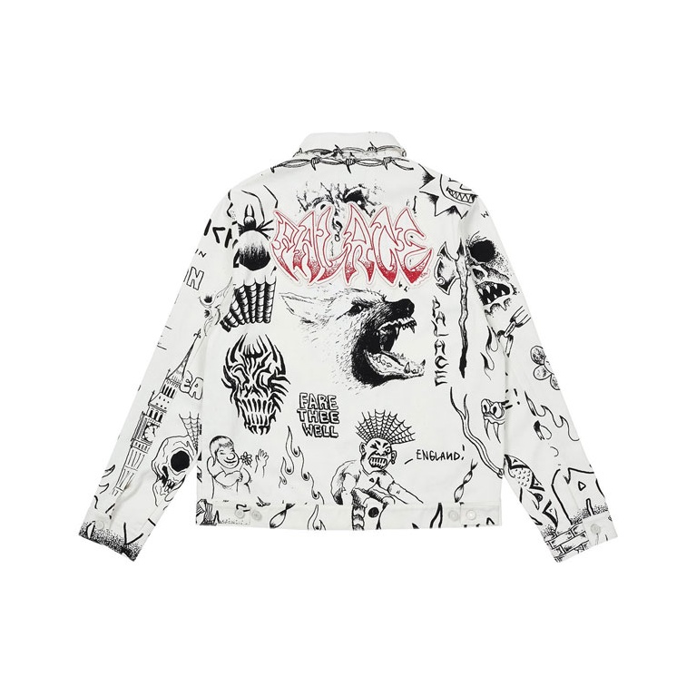 Palace White Jackets Coats on Sale & Authentic - POIZON