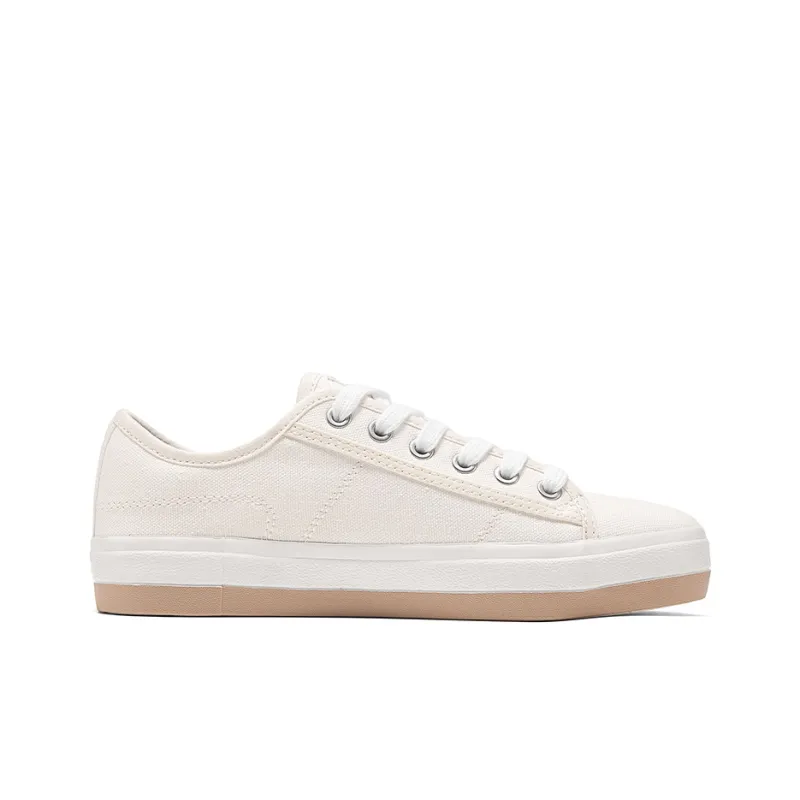 Skechers Bob's Abrasion Resistant Low Top Canvas Shoes Women's White-1