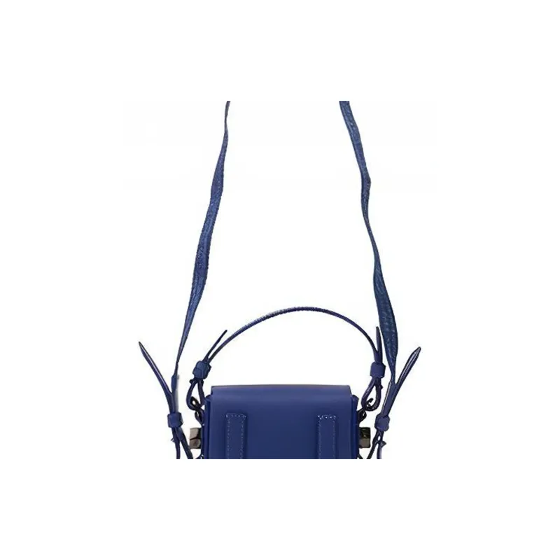OFF-WHITE Polyamide Polyester Leather Shoulder Bag Crossbody Bag Mini Women's Blue-4