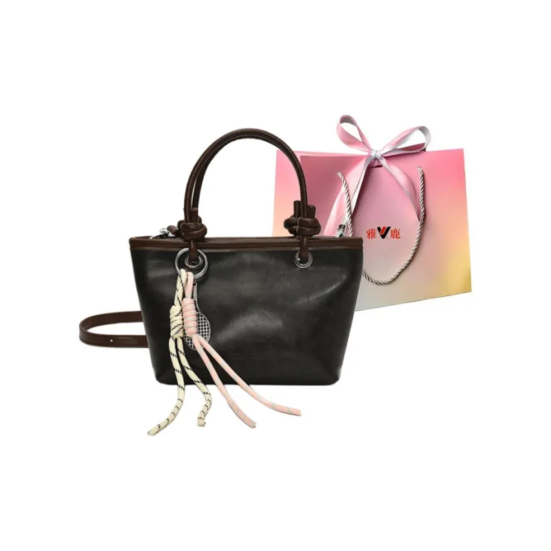 Yalu PU One Shoulder Handbag Regular Women's Pink/Black/Ecru/Light Green-6