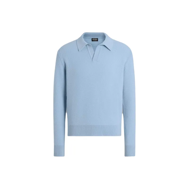 Ermenegildo Zegna Oasi Knitted Polo Shirt-0