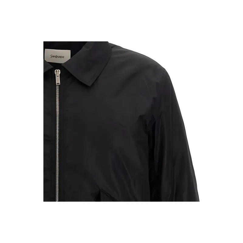 SAINT LAURENT Zip-Up Bomber Jacket-2