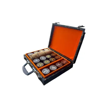 Lezhi By Me Chinese Chess 40 Premium Medium Size Gold Stamped Portable Board Games