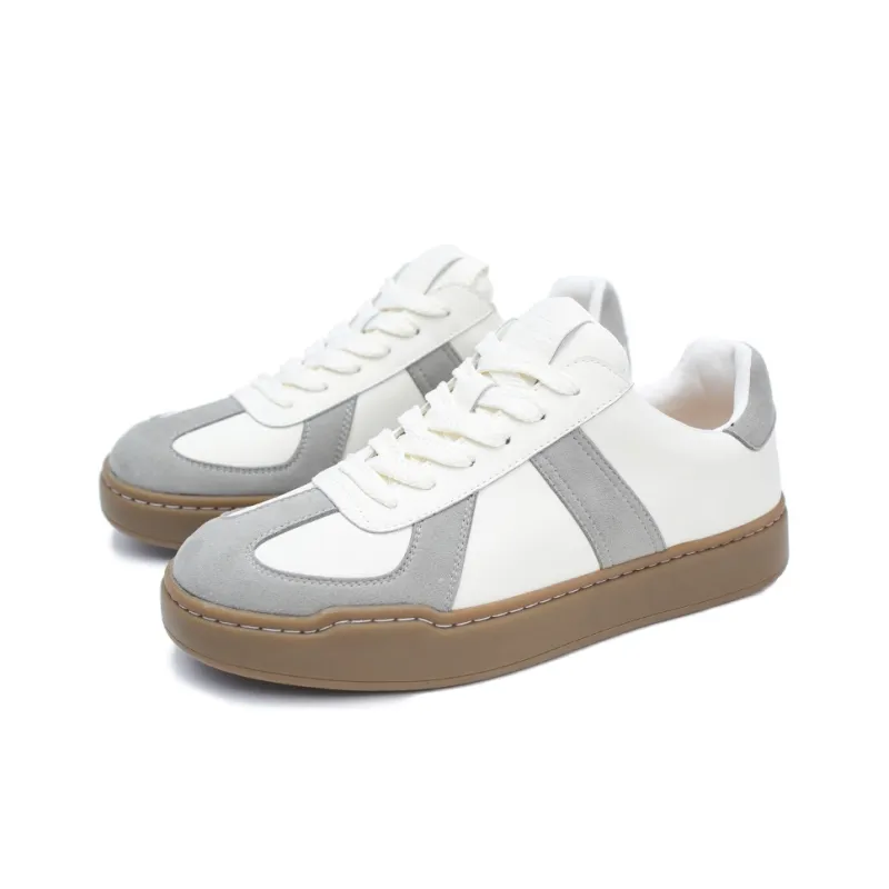 ZONEJOY Low Top Skateboard Shoes Men's Gray White-1