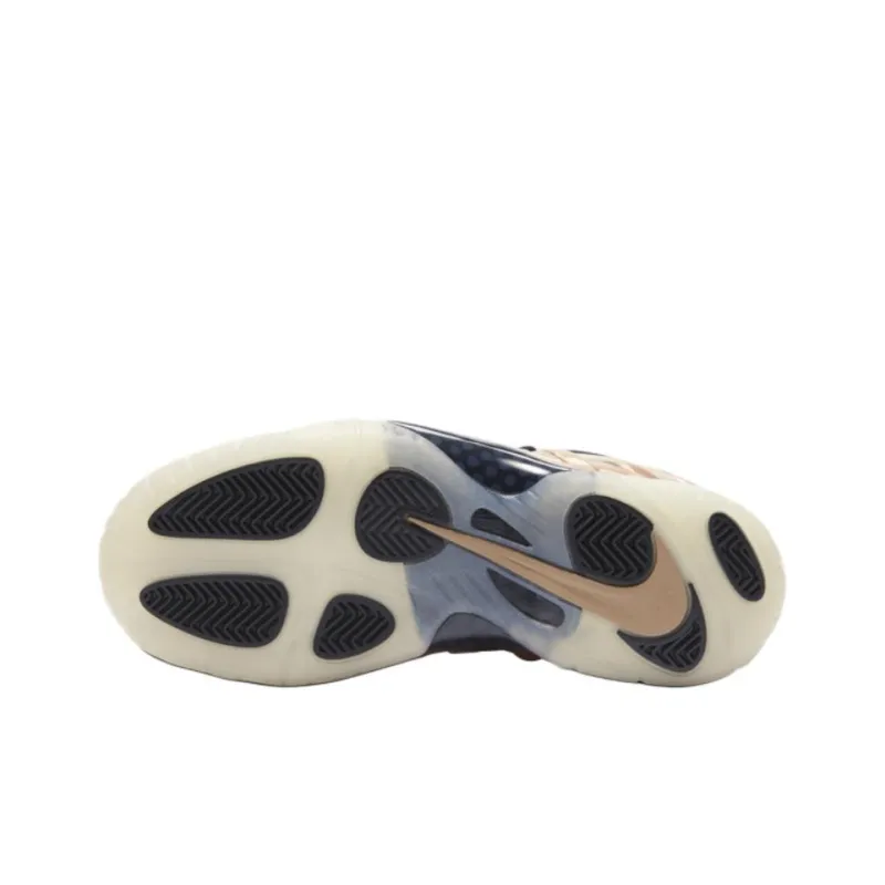 Nike Air Foamposite One Abrasion Resistant Mid Top Children's Basketball Shoes Copper Unisex-5