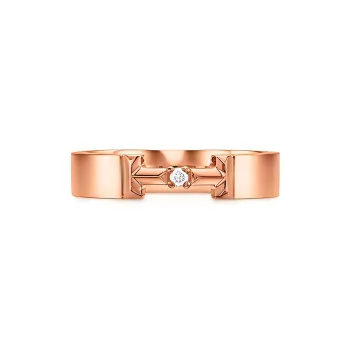 TIFFANY & CO. T Rings Unisex Rose Gold