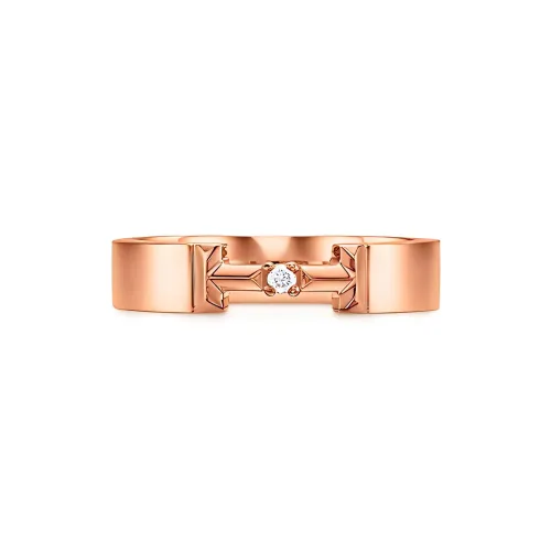 TIFFANY & CO. T Rings Unisex Rose Gold