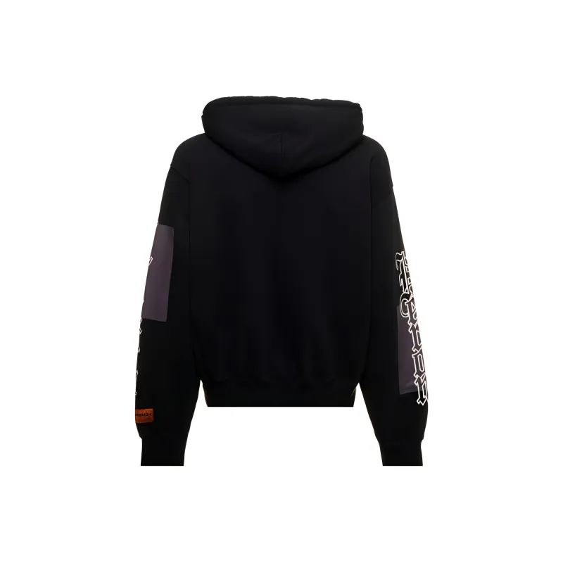 HERON PRESTON Logo-print Cotton Hoodie-1