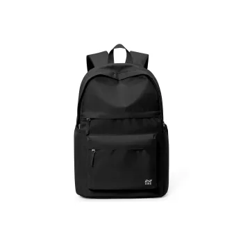 KEYSTREET Fabric Backpack Unisex Black/Beige/Light Green